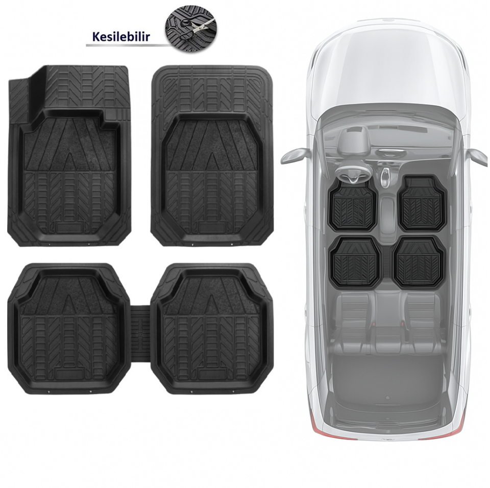 Mercedes E serisi W211 2009 3D HAVUZLU ÇOK YUMUŞAK-KOKUYAPMAZ-ESNEK-KESİLEBİLİR OTO PASPAS