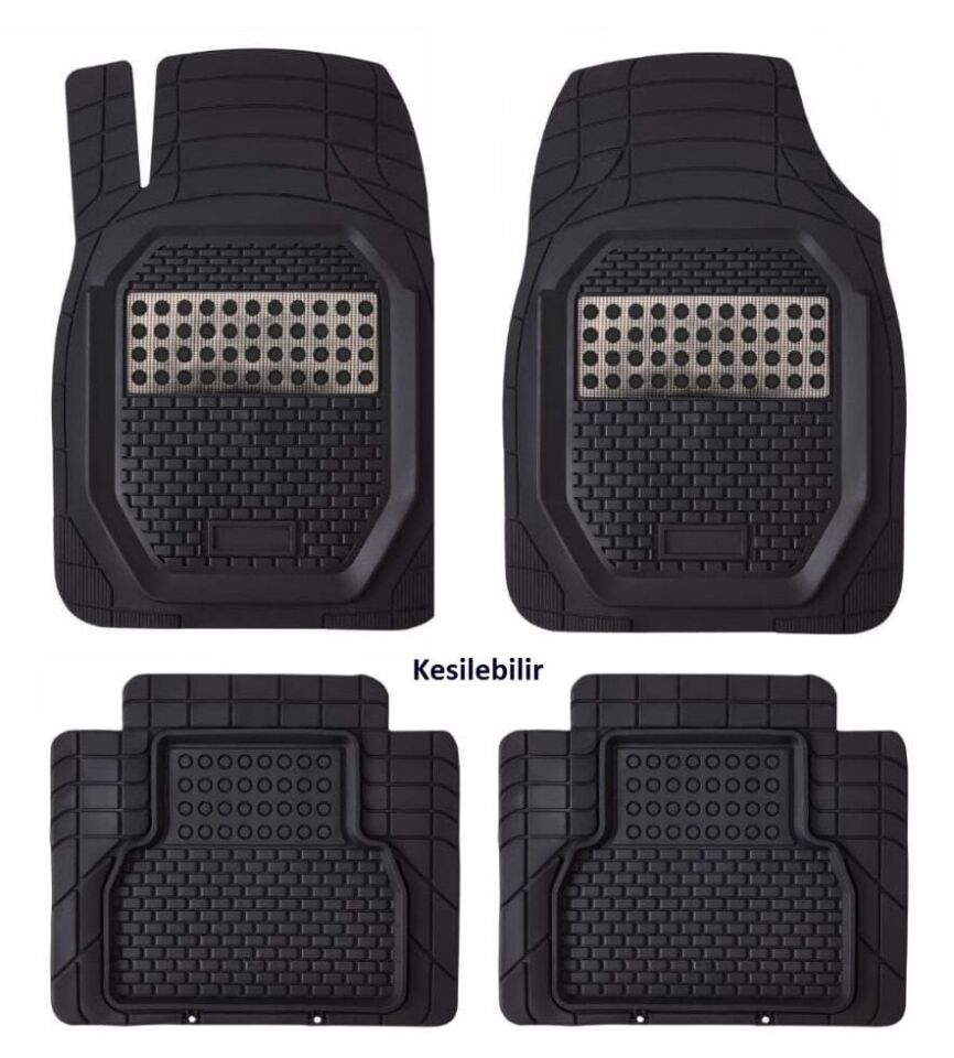RENAULT CLİO 3 2005-2006-2007-2008-2009-2010-2011-2012 EXTRA HAVUZLU KARBON GRİ KROMLU KESİLEBİLİR KOKUSUZ SU GEÇİRMEZ OTO PASPAS