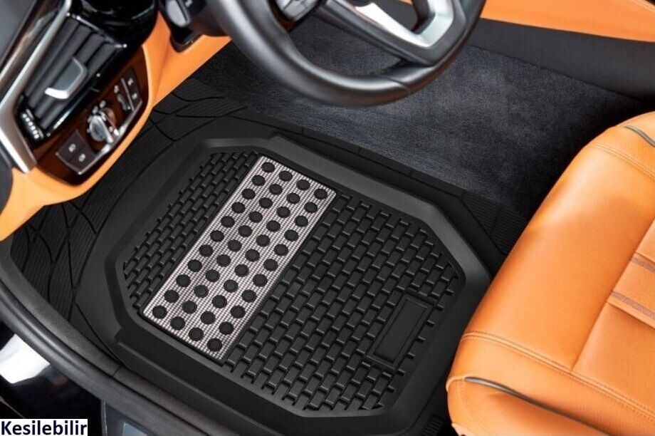 RENAULT CLİO 3 2005-2006-2007-2008-2009-2010-2011-2012 EXTRA HAVUZLU KARBON GRİ KROMLU KESİLEBİLİR KOKUSUZ SU GEÇİRMEZ OTO PASPAS