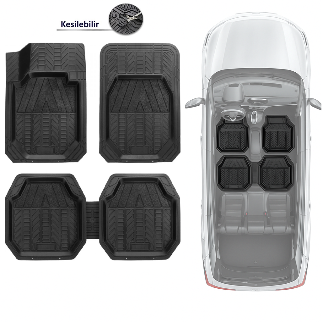 Ford Kuga 2015 3D HAVUZLU ÇOK YUMUŞAK-KOKUYAPMAZ-ESNEK-KESİLEBİLİR OTO PASPAS
