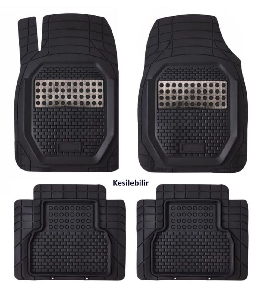FORD TOURNEO CUSTOM 2020-2021-2022-2023-2024-2025-2026 EXTRA HAVUZLU KARBON GRİ KROMLU KESİLEBİLİR KOKUSUZ SU GEÇİRMEZ OTO PASPAS